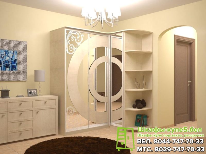 Угловой шкаф купе на 3 двери под заказ в Минске